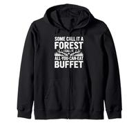 Deer Hunting for Hunter Whitetail Buck Deer Season for Men Zip Hoodie
