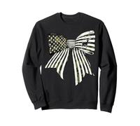 Deer Hunting Hunter Buck USA Flag 4th of July Camouflage Sweatshirt