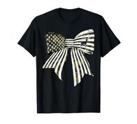 Deer Hunting Hunter Buck USA Flag 4th of July Camouflage T-Shirt