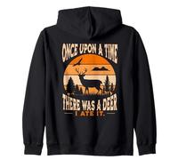 Deer Hunting Hunter Dad Big Game Trophy Buck Retro Vintage Zip Hoodie