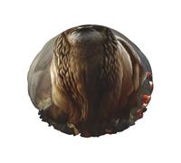 Deer Hunting Season Shower Cap Reusable Waterproof Shower Bonnet for Women Men Elastic Band Bath Hair Hat Double Layered Washable Bath Cap for All Hairstyles, Travel-Friendly