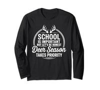Deer Hunting Season Whitetail Buck Deer Hunter for Men Long Sleeve T-Shirt