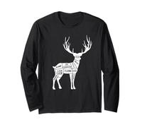 Deer Hunting Venison Butcher Cuts for Bow Rifle Hunters Long Sleeve T-Shirt