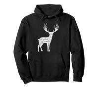 Deer Hunting Venison Butcher Cuts for Bow Rifle Hunters Pullover Hoodie