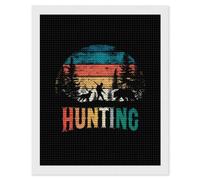 Deer Hunting Vertical Diamond Art Painting 16"x20" | Diy 5D Round Drill Dots Picture Crafts Relaxing Art Kits for Adults