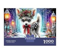 Deer in Bloom Premium Jigsaw Puzzle, Xmas Bloom 1000 Piece, Extra-Thick Cardboard, Cognitive Development Puzzle, Fun Present & Home Activity, Puzzle 52x38cm/1000pcs