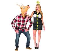 Deer in Headlights Couples Fancy Dress Costume Set Standard