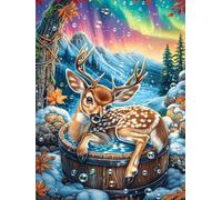 Deer in Magical Forest 500 Piece Jigsaw Puzzle for Adults Teens Mitos Animal Planta Jigsaw Post Exam Relaxation Challenging Design Great Gift for Students Stress Reliever 500 PCS