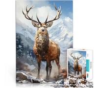 Deer in mountain1000 Piece Adult Puzzles Help the brain exercise addictive toys to cultivate patience Home Art Decor 38x26cm