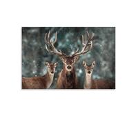 Deer in Snowfall,1000-piece adult puzzle,Classic Children's Jigsaw Puzzles,Challenging and difficult puzzles for adults and teenagers,50x70cm