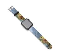Deer in Streams at Foot of Mountain Silicone Watch Band Compatible with IWatch Series Ultra 1, 2, Series 9, 8, 7, 6, 5, 4, 3, 2, 1, SE