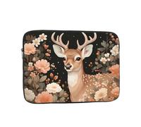 Deer in the flowers Printing 17 inch Laptop Case Essential Accessory for Commuting and Office Use