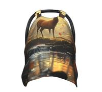 Deer in The Forest Baby Car Seat Cover Soft Baby Nursing Cover Infant Carseat Stroller Cover for Girls and Boys
