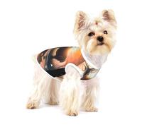 Deer in The Forest Cotton Dog Shirt - Soft Breathable Dog Shirt for Dogs Cats Boy Girl Pet Tshirt,Suitable for Small Pets