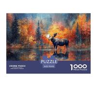 Deer in The Forest Jigsaw Puzzles for Adults Animal Puzzle Game 1000 Pieces Impossible Puzzle Home Decoration Gifts 70x50cm/1000pcs