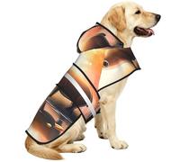 Deer In The Forest Waterproof Dog Raincoat And Rain Jacket For Small Medium Large Dogs With Reflective Stripes And Adjustable Belly Strap