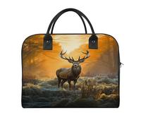 Deer in The Grass Laptop Tote Bag Casual Travel Handbag Multi Pocket Shoulder Bags for Work Travel