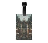 Deer in The Jungle Durable Luggage Tags for Suitcases, Luggage Tag Holder, Airplane Travel Essentials for Suitcases