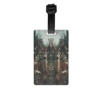 Deer in The Jungle Luggage Tag for Suitcases,PVC Luggage Tags, Ideal for Cruise Ships and Air Travel Essentials
