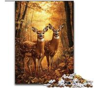 Deer in The Jungle Puzzles for Adults And Teenagers, for Age 14 Years And over Stress Relief Christmas Game Presents for Women (50x75cm)