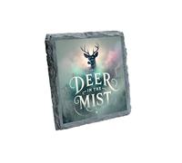 Deer in the Mist Slate Coaster with Artistic Design for Nature Lovers (slco-kf25-6391)