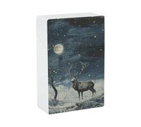 Deer in The Moonlight Cigarette Case for Regular King Size 85mm 20 Capacity Push to Open Hard Shell Cigarette Box Portable & Waterproof Cigarettes Case for Men Women Pocket Cigarettes Holder, Cig Acce