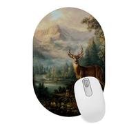 Deer in the Mountains Desktop Mouse Pad, Lightweight Non-Slip Computer Mouse Pad 11" x 7.1" for Home School and Office