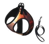 Deer in The Red Leaf Forest Dog Harness - Equipped with Reflective Strips and Quick Release Buckles - Suitable for Small Dogs and Cats