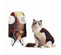Deer in The Red Leaf Forest Recovery Suit for Dogs Cats After Surgery, Soft Cotton Post-Surgery Suit for Male and Female Pet