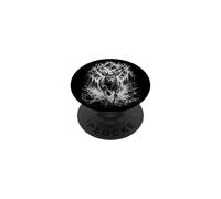Deer in the Run Portrait Artistic Drawing Style Black White PopSockets Adhesive PopGrip