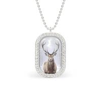 Deer In The Snowday Funny Pendant Necklace for Women Personalized Fashion Jewelry Diamond Necklaces for Wedding Birthday Gold Silver