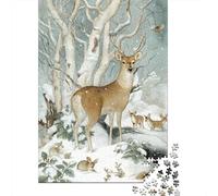 Deer in The Snowy Forest Rätsel Für Erwachsene || 70x50cm/1000pcs Puzzles Lernspiele Home Decor Puzzles
