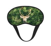 Deer in The Woods Print Blindfold Sleep Mask, 100% Block Light Eye Sleep Shade Cover Eye Masks with Adjustable Strap