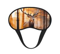 Deer in The Woods Print Comfort Eye Mask for Sleeping Light Blocking Nap for Travel Yoga Camping Night Rest
