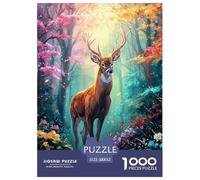 Deer Jigsaw Puzzle Adult And Children 1000 Jigsaws Educational Games Home Decoration Rainy Days Fun Activities Birthday Jumbo for Boys And Girls 52x38cm/1000pcs