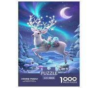 Deer Jigsaw Puzzle Animales Encantadores Adult And Children Beautifully Illustrated Rainy Days Fun Activities Birthday Jumbo Age 12+ for Adults 38x26cm/1000pcs