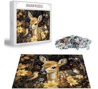 Deer Jigsaw Puzzle, Puzzle 2000 Pieces, Jigsaw Puzzles for Adults 2000 Piece Bird Wooden Puzzles for Adults, Challenging Game Toys Jigsaws with Box for Home Wall Decoration and Gifts Christmas B-1895