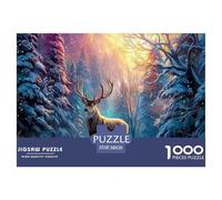 Deer Jigsaw Puzzles Adult And Children Educational Games Home Decoration Rainy Days Fun Activities Birthday Jumbo for Boys And Girls 38x26cm/1000pcs