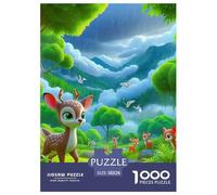 Deer Jigsaw Puzzles for Adults Kids 1000 Pieces Impossible Challenge Toy Educational Games Home Decor Complex Design Mind Game Adults Only 38x26cm/1000pcs