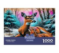Deer Jigsaw Puzzles Puzzle for Adults Kids. 1000 Pieces Great Gifts Challenge Toy Educational Game Home Decoration for Educational Games Gifts 70x50cm/1000pcs