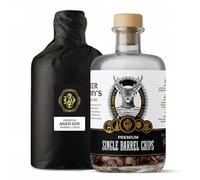 Deer Jimmy's DIY Gin-Aging Gift Set - Matured Gin Make Yourself with Premium Oak Wood from the Best Gin Barrels - Deep Barrel Maturation for Any Spirit Men