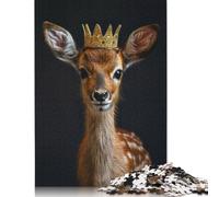 Deer King Puzzles for Adults 500 Piece Puzzle for Teenager Age 12 Years Up Christmas Eve Gifts 500pcs (52x38cm)