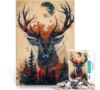 deer landscape animal1000 Piece Jigsaw Puzzles for Adults Jigsaw Analysis and logic is ideal as a gift for the whole family 38x26cm