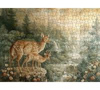 Deer Landscape Puzzle - 5000 Piece Jigsaw Puzzles for Adults - The Back Features Printed Letter Guides - The Pieces fit Together Snugly - Wooden Puzzles for Adults - Gifts Man 61.6 X 41.5 Inch s7h-665