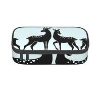 Deer Large Pencil Case for Girls and Boys, Aesthetic Pencil Bag with Multi Compartments for Adults, Office Stationary Organizer Practical for Kids Teenage Women Men