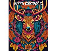 Deer Mandala Coloring Book for Adults: Stress-Relief with Detailed Forest Wildlife Designs.