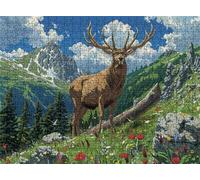 Deer Mountain Range Puzzle - 3000 Piece Jigsaw Puzzles for Adults - The Back Features Printed Letter Guides - and The Pieces fit Together Snugly - Wooden Puzzles for Adults 48.0 X 31.9 Inch s7h-649