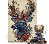 Deer Nature Animal Teenagers 1000 Piece Jigsaw Puzzle Recall Enhancer Indoor Play Pattern Build Room Art (38x26cm)