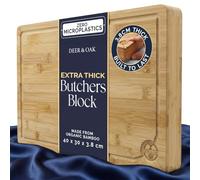 Deer & Oak Butchers Block Chopping Board 40x30cm with Juice Groove