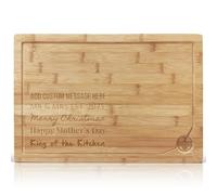 Deer & Oak Personalised Custom Engraved Extra Large Chopping Board, 44x30x2cm Pre-Oiled Bamboo Cutting Board, Custom Kitchen Gift, Non Toxic Meat Fish Cheese Bread Board